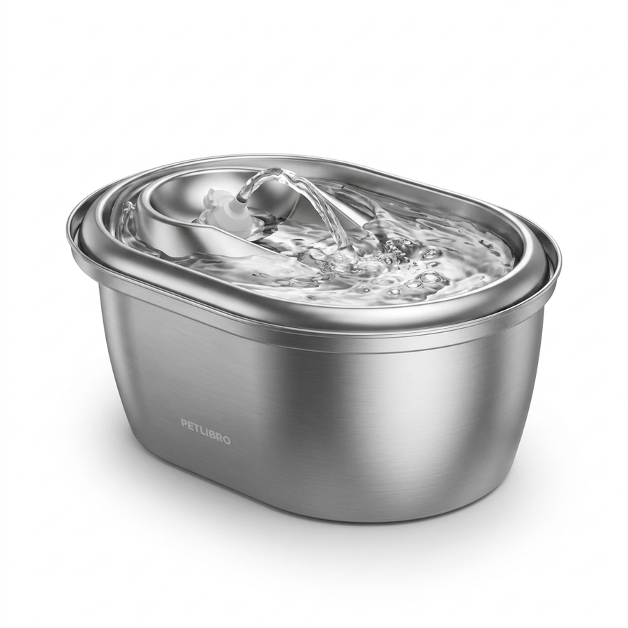 Fontaine Filtrante pour Chat & Chien — Acier Inoxydable