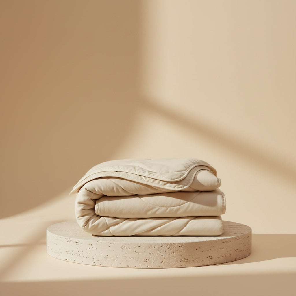 Couette AÉRA ivoire pliée