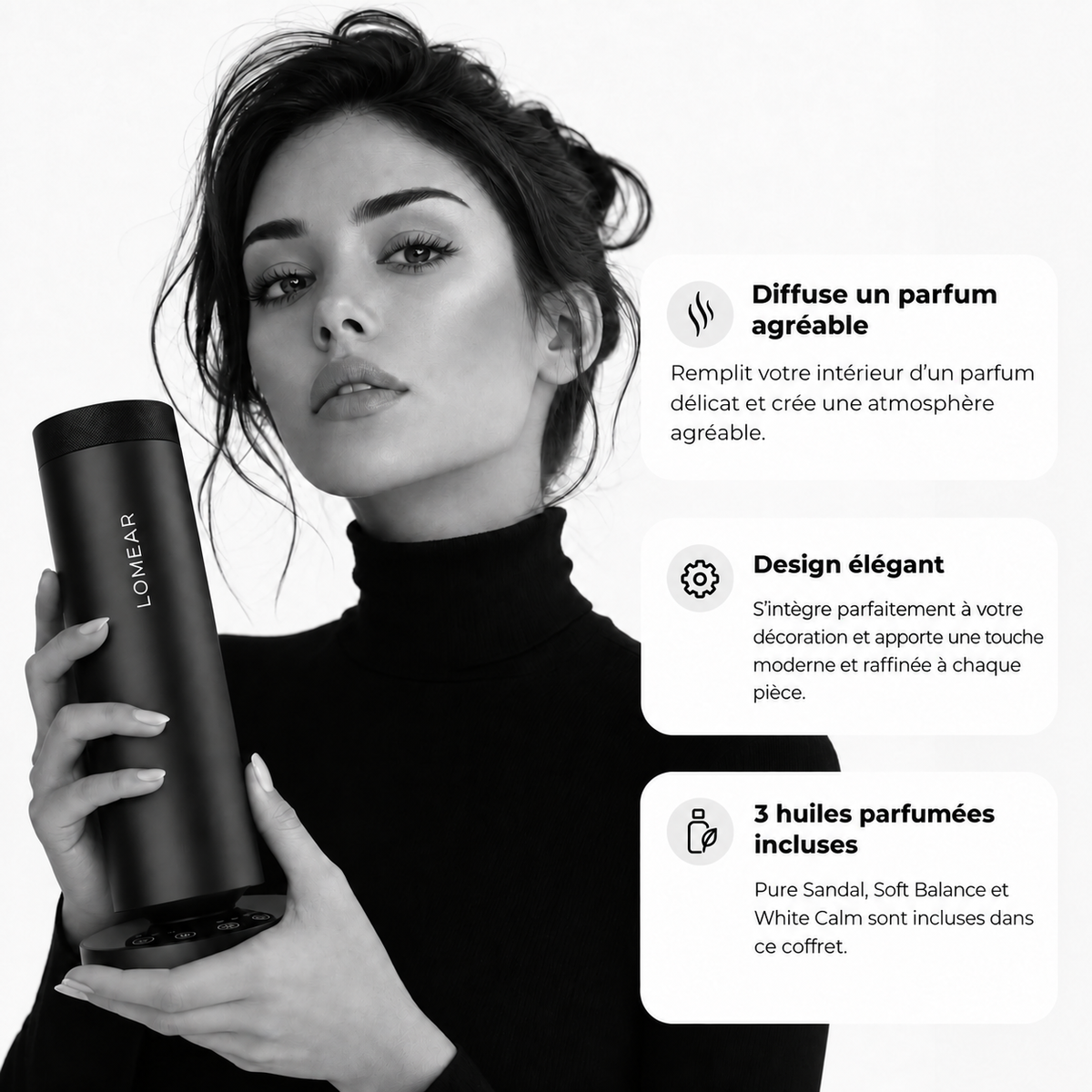 Diffuseur AURA ONE avec les trois huiles parfumées incluses