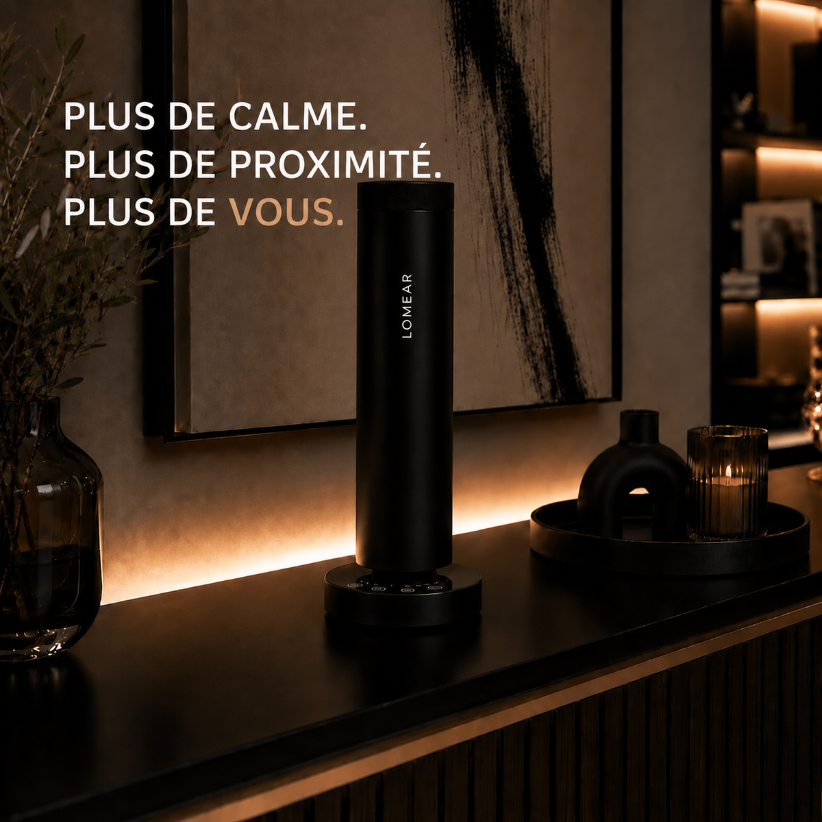 Diffuseur AURA ONE dans un intérieur chaleureux