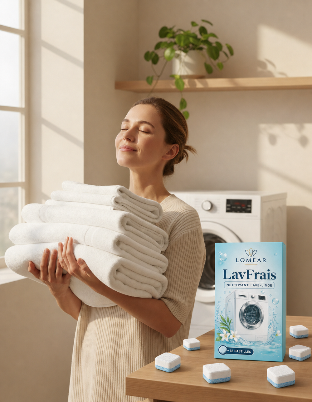 Linge frais, boîte LavFrais et vraies pastilles bicolores