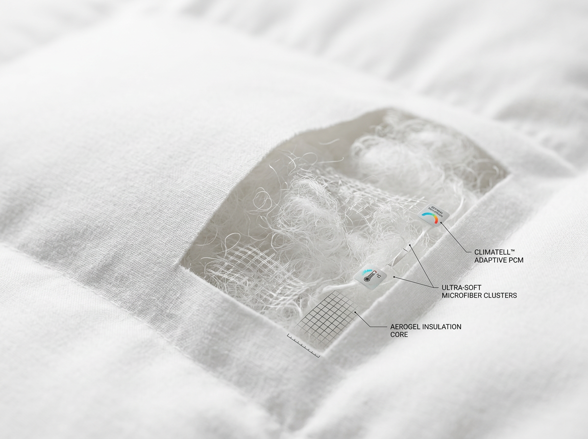 Tissu microfibre ultra-doux — thermorégulation 4 saisons