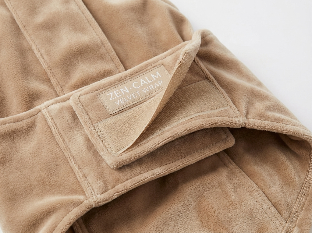 Tissu velours beige — sangles velcro réglables, couture premium