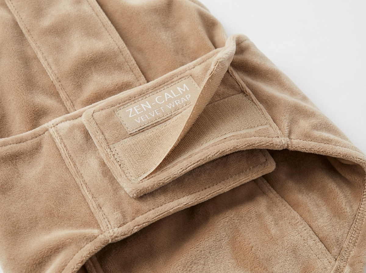 Tissu velours beige — sangles velcro réglables, couture premium