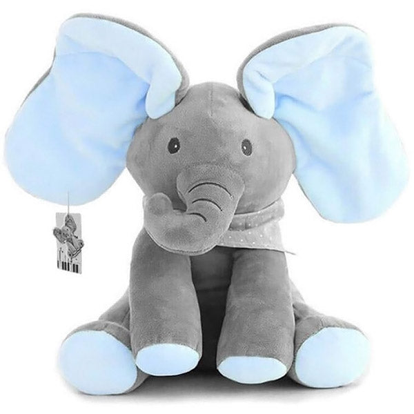 Éléphant Trumpy gris et bleu