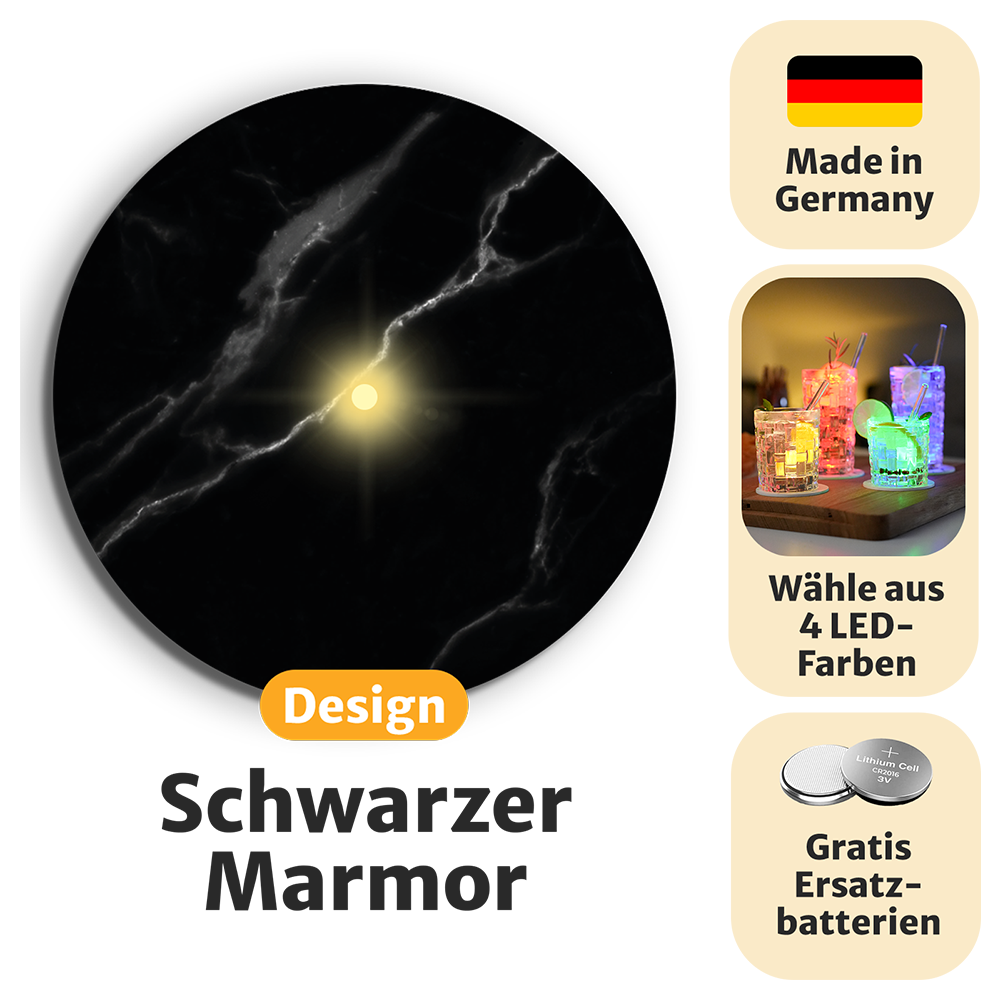 Dessous de verre lumineux LED
