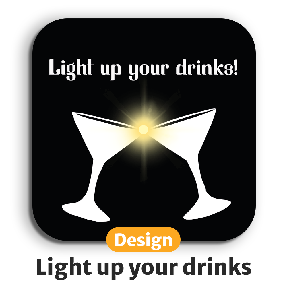 Dessous de verre lumineux LED