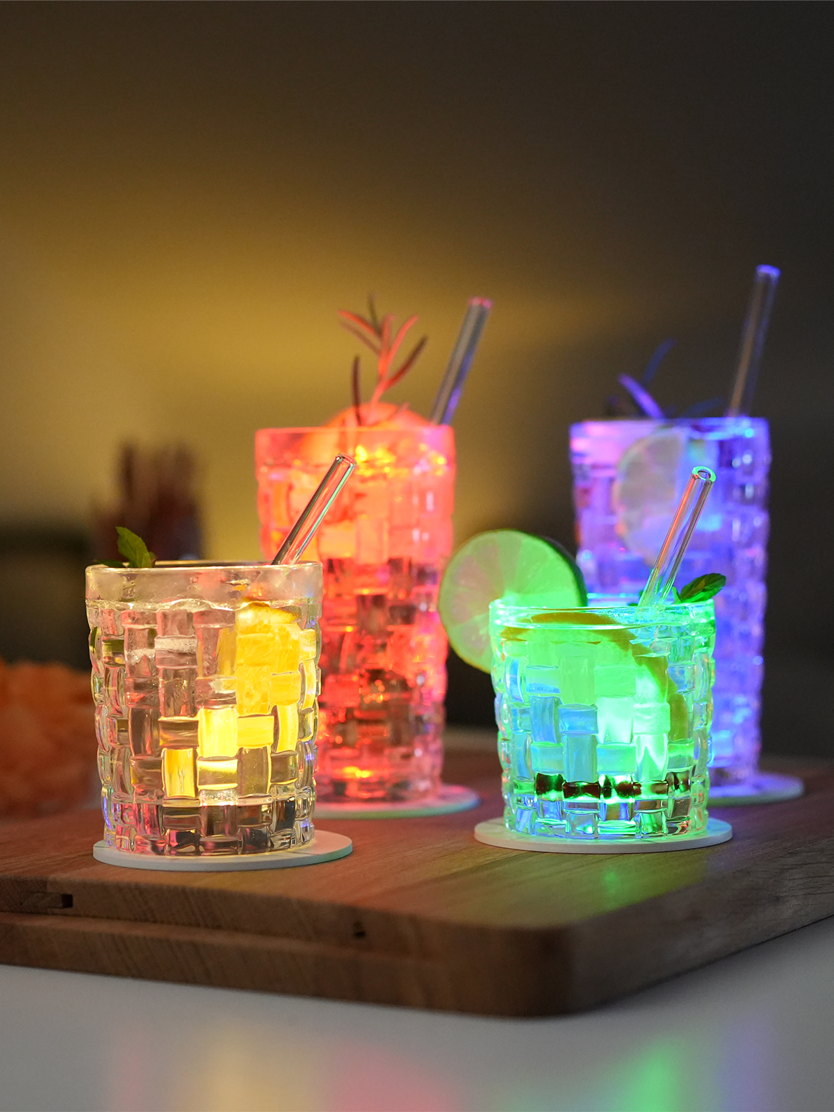 Dessous de verre lumineux LED
