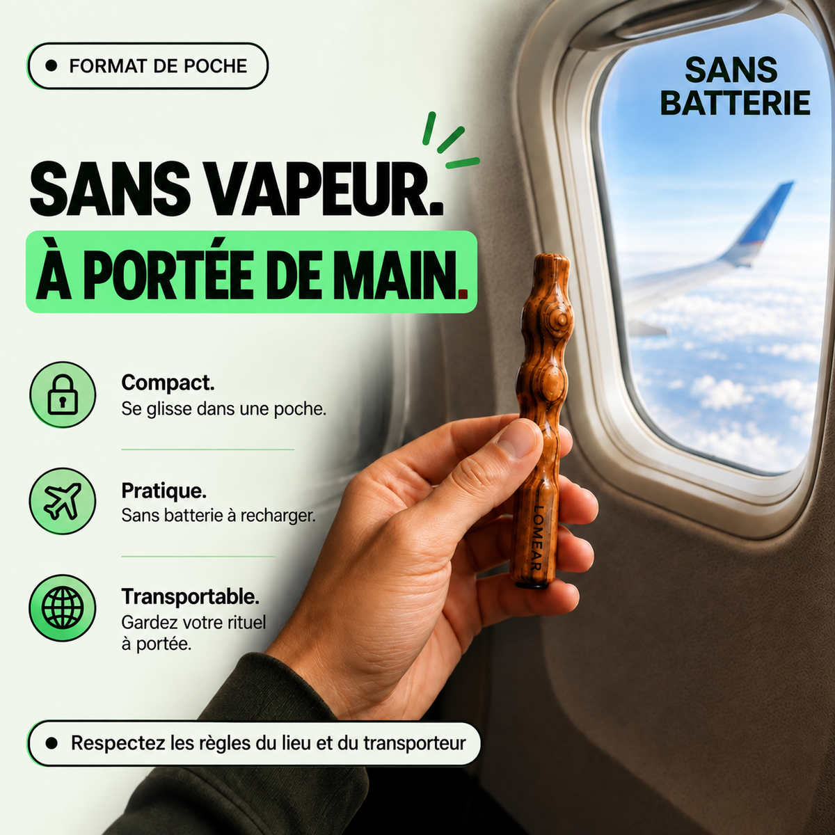 Format transportable, respecter les règles du transporteur