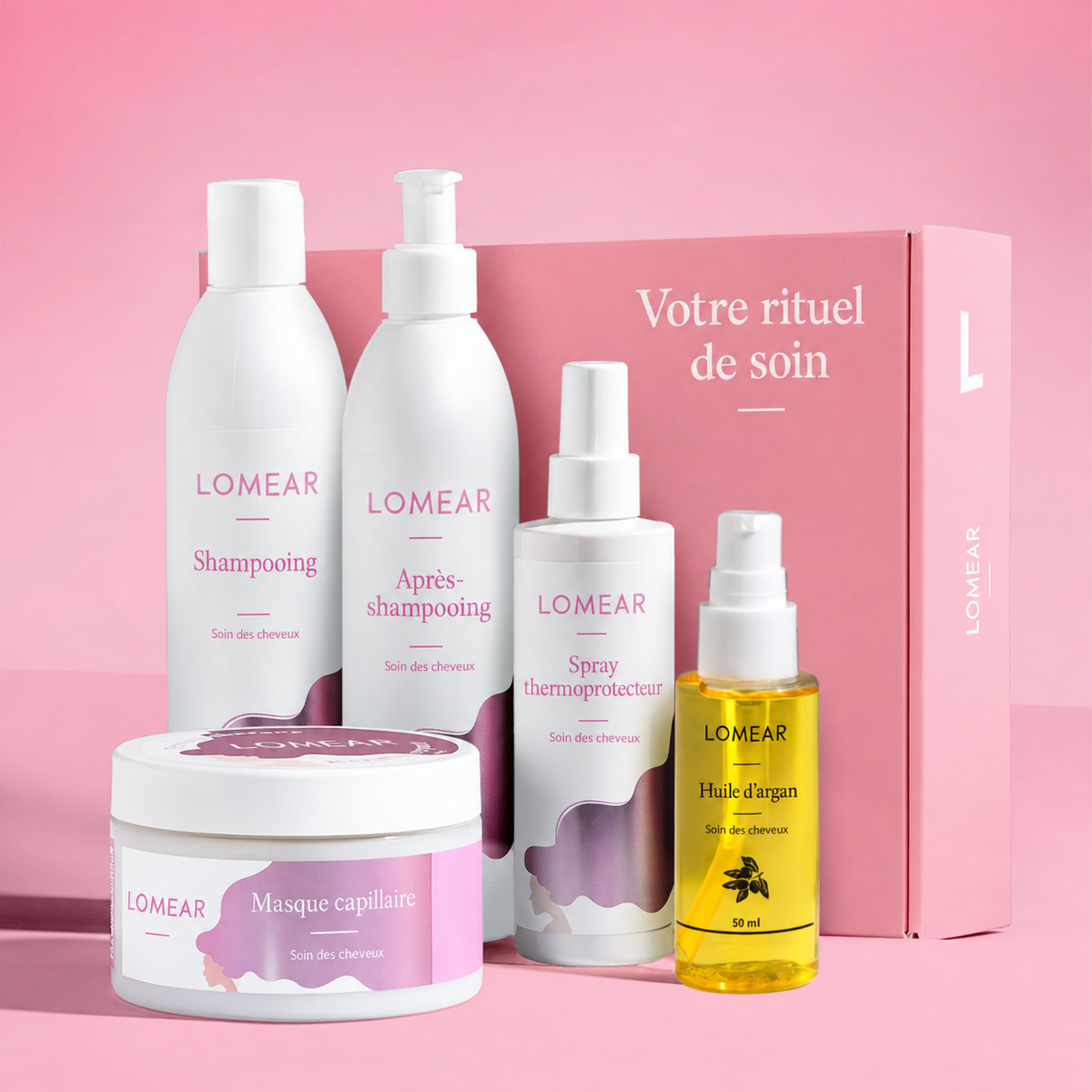 Rituel de cinq soins avec huile et spray