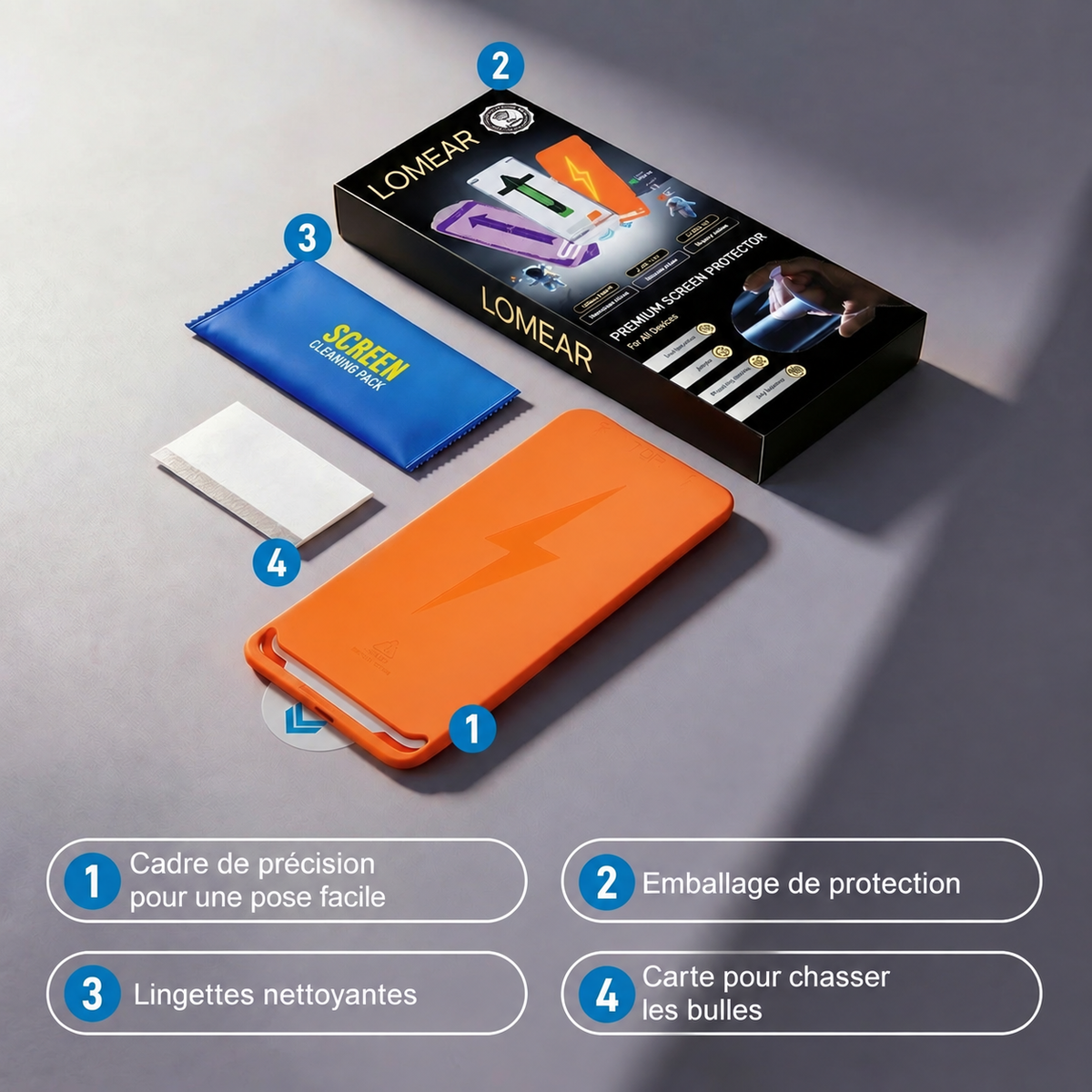 Protection d’écran LOMEAR : présentation du modèle et de son applicateur