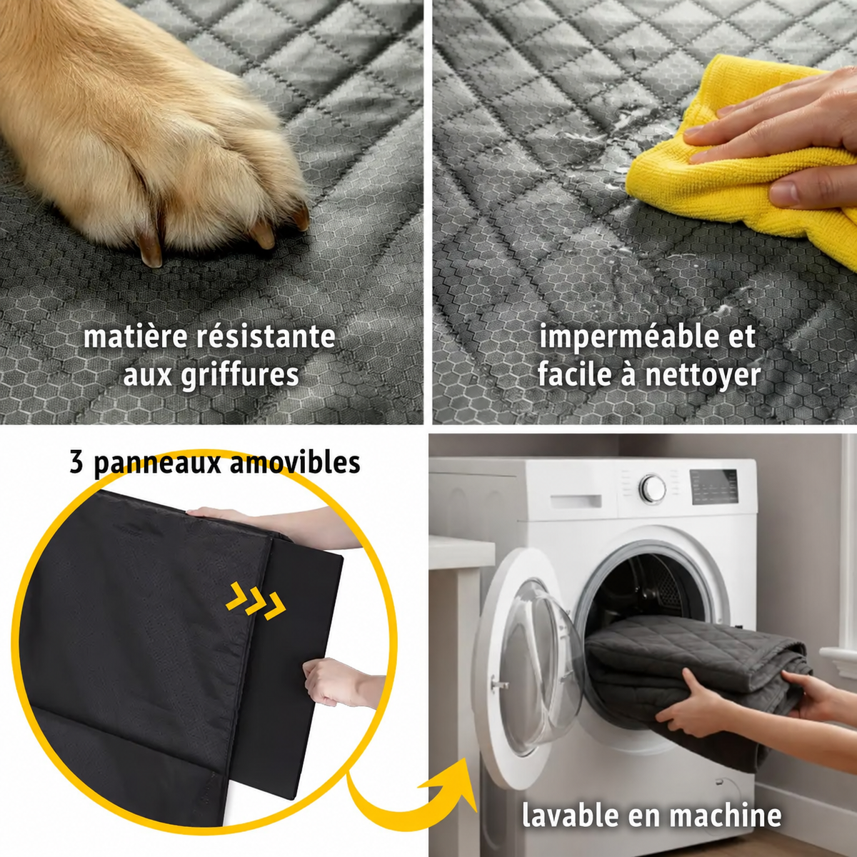 Matière imperméable et panneaux amovibles