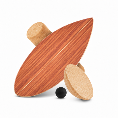 Set de planche d’équilibre marron avec ses trois supports