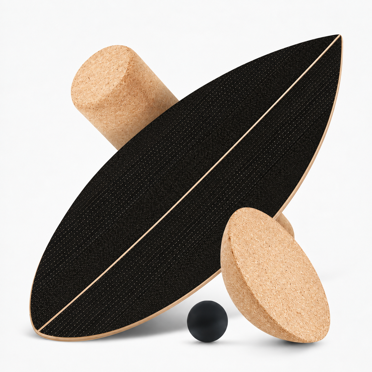 Set de planche d’équilibre noir avec ses trois supports