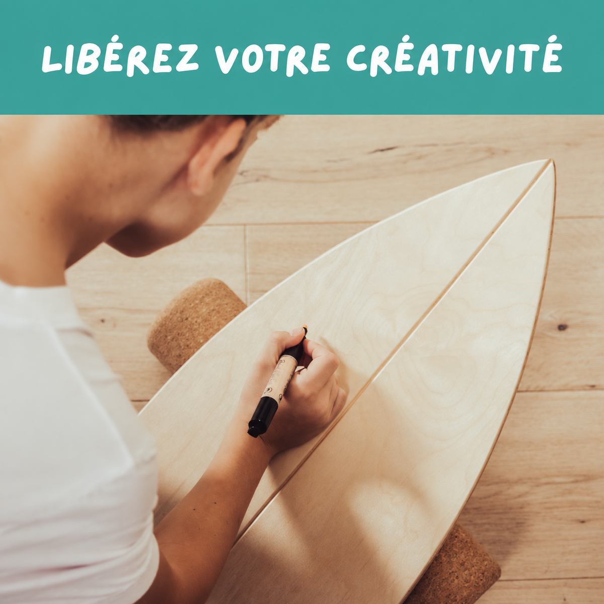 Personnalisation de la planche en bois naturel brut