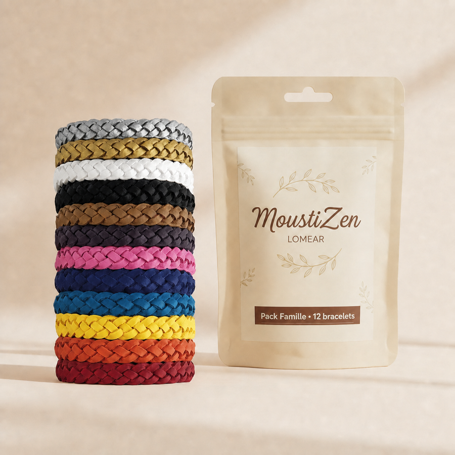 MoustiZen™ — Bracelets aux huiles essentielles · Pack Famille (12)
