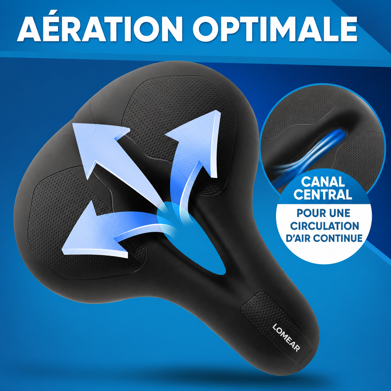 Canal central favorisant la circulation de l'air